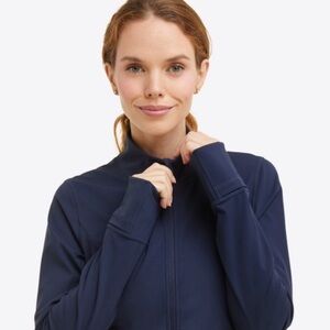 NWT Draper James Warm Up Jacket Nassau Navy Size XS